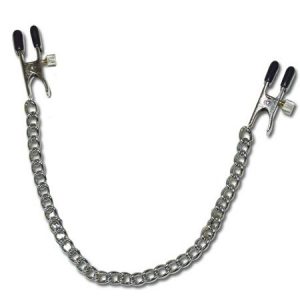 Metall-Nippelklemmen mit Kette (70g)