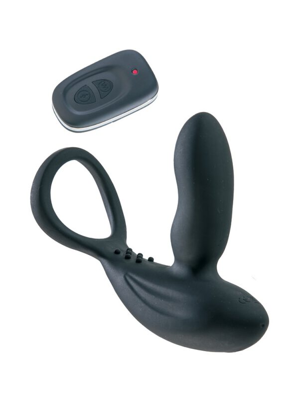 Malesation Love-Rider: Prostatavibrator mit Penis-/Hodenring