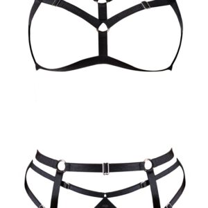 3-teiliges Harness-Set mit verstellbaren Hakenverschlüssen