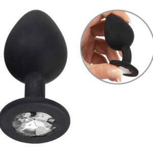 Analplug aus Silikon mit Schmuckstein