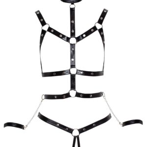 Brustharness plus String ouvert inkl. Handfesseln