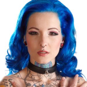 Halsfessel aus Lederimitat