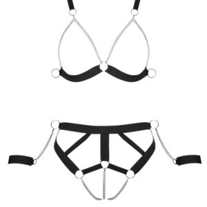 Harness-Set inklusive Hals- und Handfesseln