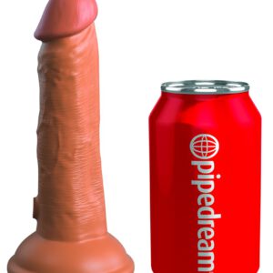 Naturvibrator „6“ Vibrating + Dual Density Silicone Cock“ mit extra starkem Saugfuß
