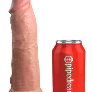 Naturvibrator „8“ Vibrating + Dual Density Silicone Cock“ mit extra starkem Saugfuß